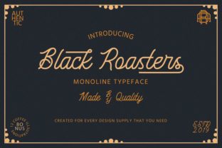Black Roasters: A Bold Vintage Handwritten Font That Delivers