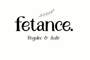 Fetance Serif Font for Elegant Handmade Designs