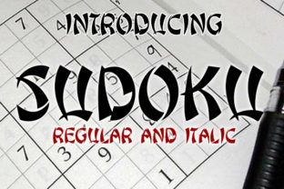 Sudoku: A Bold Decorative Font for Digital Design