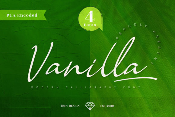 Vanilla Family: A Modern Script Font for Handmade Brands